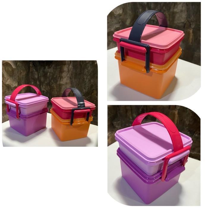Tupperware Promo Double Deep With Cariolier Set ( Rantang )