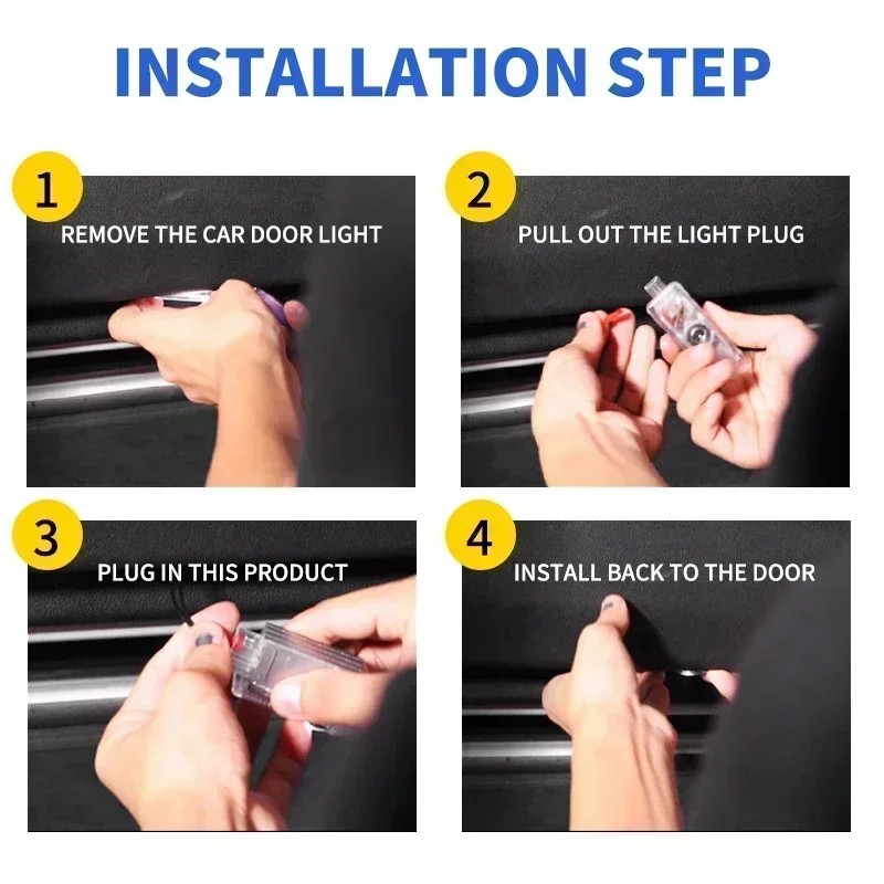 New For BMW M X3 X5 X6 2pcs Car Logo Led Door Light Projector Lamp For BMW 50th M E46 E90 E49 F30