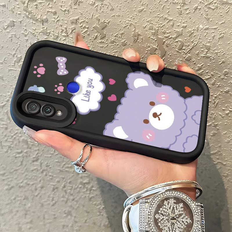 Casing Hp Xiaomi Redmi Note 7 Redmi Note 7s Redmi Note 7 Pro Case soft little bear Purple Kasing sil