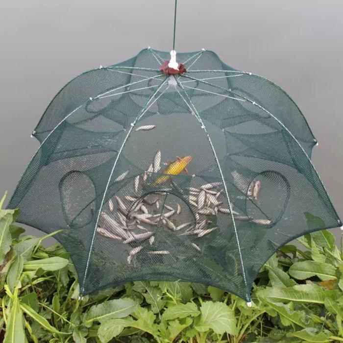 Payung Bubu Perangkap ikan / jebakan Ikan /Bubu ikan udang Hexagonal 8 Lubang - 8 Lubang