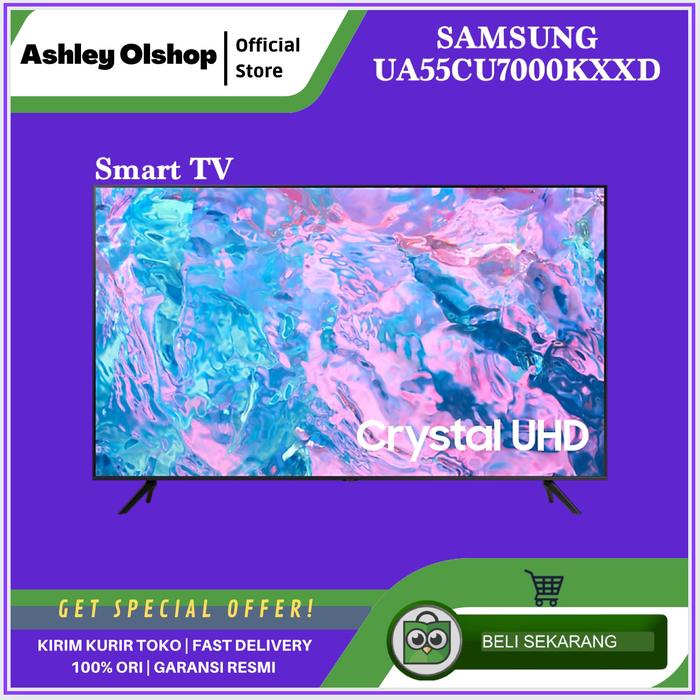 LED TV Samsung 55 Inch 55CU7000 Crystal UHD Smart Pengganti 55AU7000
