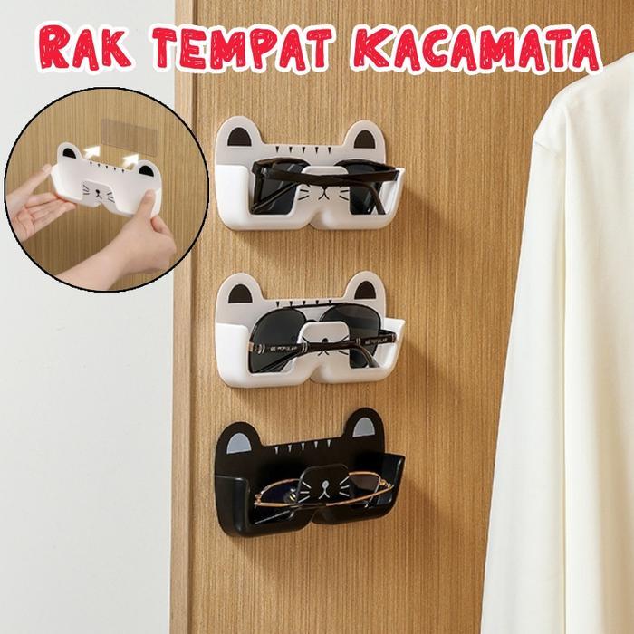 Vinnatsu Rak Tempat Kacamata Gantung Dinding Kotak Penyimpanan Kacamata Tempel Dinding Lucu Rak