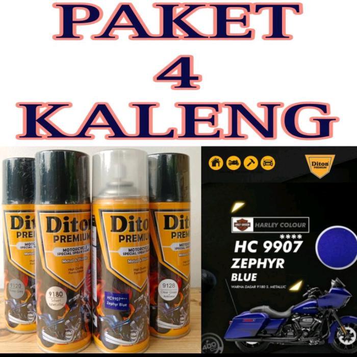 PAKET 4 KALENG pilok diton premium ZEPHYR BLUE HC9907 9907 400cc