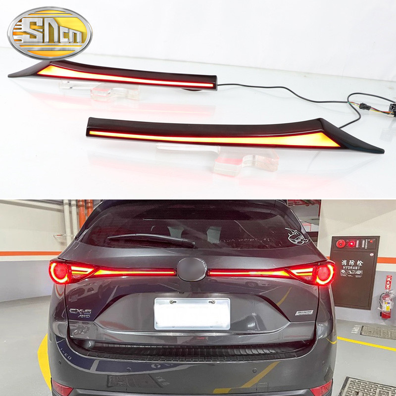 Rear Bumper Trunk Tail Light For Mazda CX-5 CX5 2017 - 2021 Car LED Rear Fog Lamp Brake Light Dynami