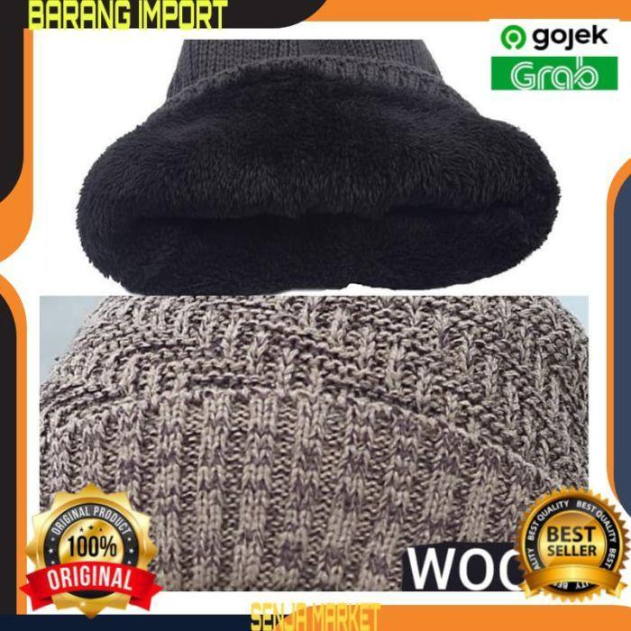 TOPI KUPLUK SYAL RAJUT TEBAL MUSIM DINGIN WINTER SCARF BEANIE HAT PRIA COWOK