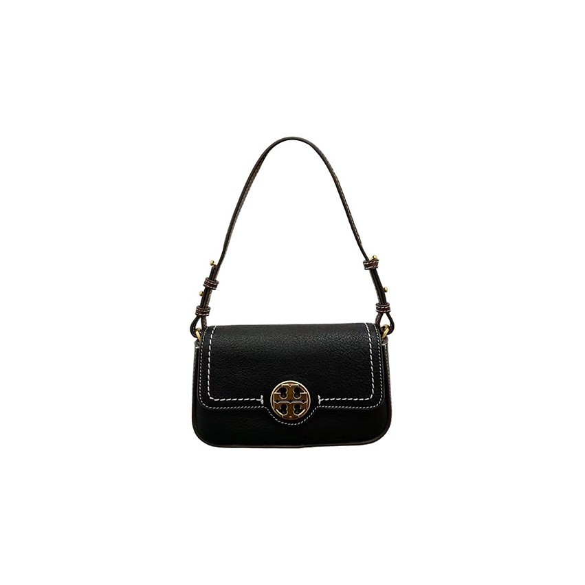 TORY BURCH Miller Leather Messenger Bag Handbags Shoulder Bags Women's Black 144020-001