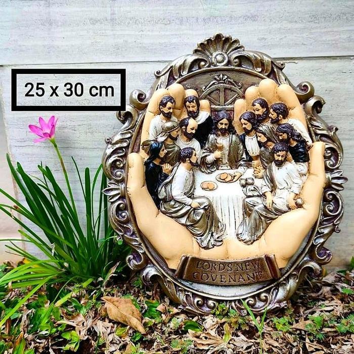 Sedia Hiasan Dinding Perjamuan Terakhir Oval Warna