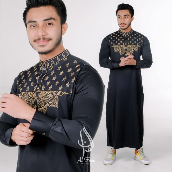 JUBAH SLIMFIT BORDIR DADA JUBAH PRIA SLIMFIT GAMIS JUBAH PRIA MUSLIM JUBAH ALFAAN GAMIS PRIA BUSANA
