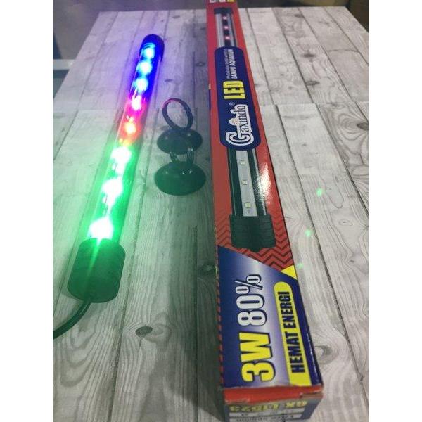 LAMPU AQUARIUM LED 3 WATT RGB GAXINDO WARNA-WARNI