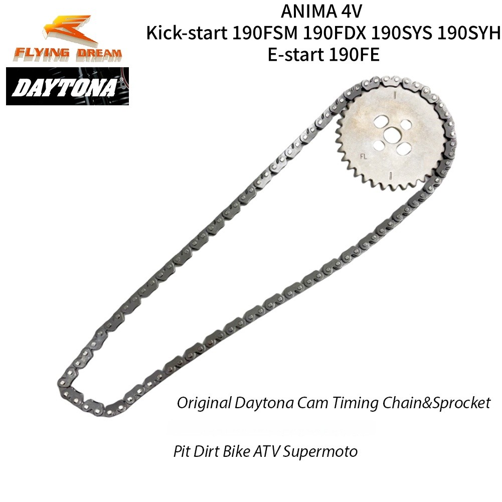 Original Daytona Cam Timing Chain&Sprocket Motorcycle Parts For DT190FSM 190FDX 190SYS 190SYH 190FE
