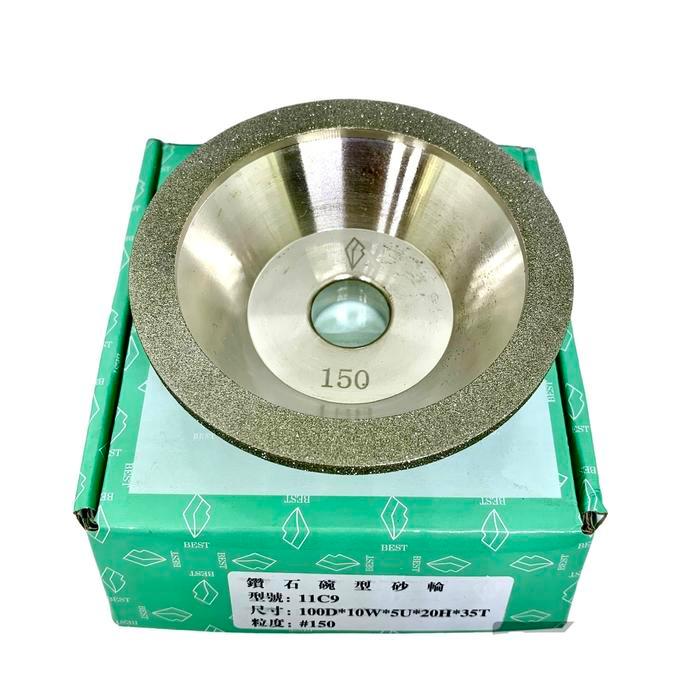 Batu Gerinda Cbn Diamond Mangkok Ukuran 100 Mm Baru.Grit 150