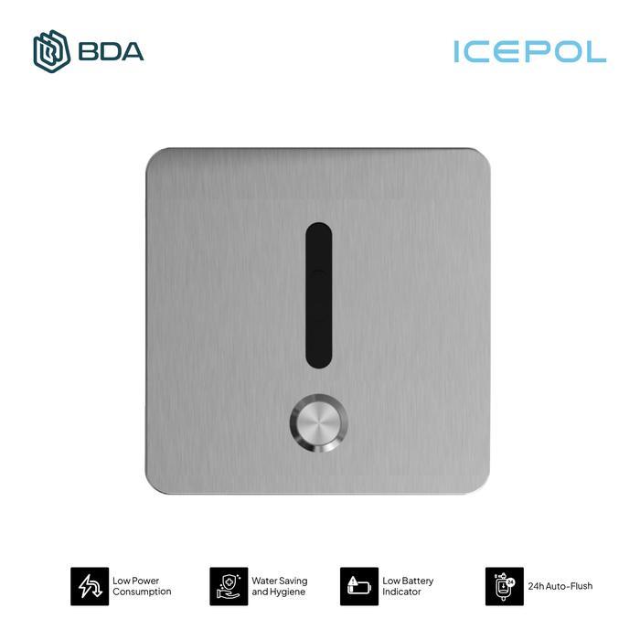 Icepol Sensor Urinal Flush Push Kran Urinoir Keran Air Urinoir Flush Valve IC SS 001