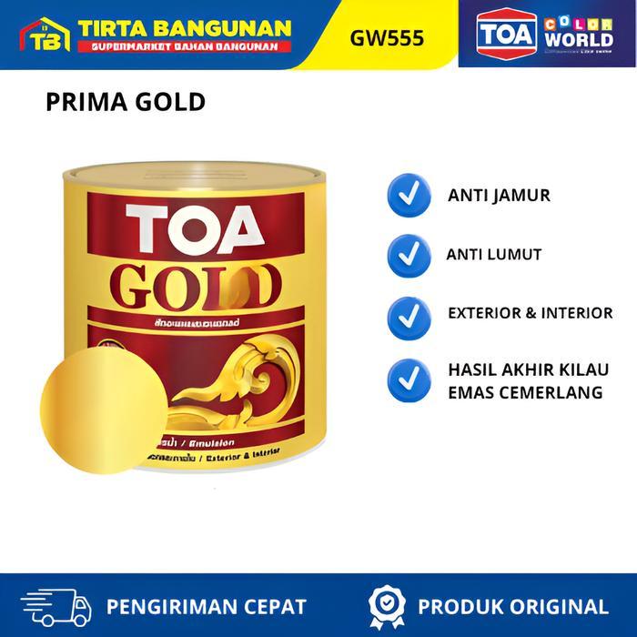 TOA GOLD GW555 PRIMA GOLD EMULSION CAT EKTERIOR & INTERIOR 0.946 LT Paint