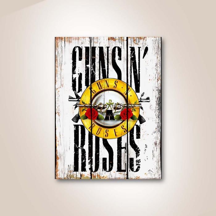 Poster Kayu GNR Guns N Roses Band Dinding Frame