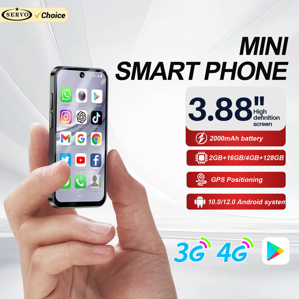 2025 NEW mini Android Smartphone 3.88" HD Display,4G LTE/3G WCDMA,4GB+128GB/2GB+16GB,2000mAh Battery