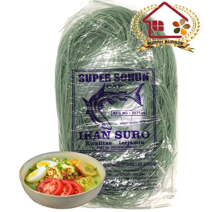 (10 pcs x 350 gr) SURO SUPER SOHUN Mie Suun Biru Bakso Soun Soto Food Noodles Goreng Instan Makanan