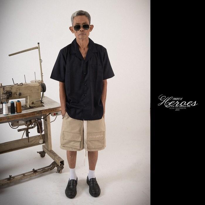 DENIMITUP canvas twill beige pants - Celana Pendek Pria