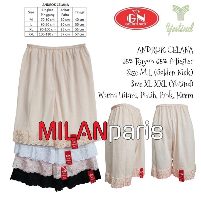GOLDEN NICK / YUTIND - ANDROK PENDEK / DALAMAN CELANA WANITA / UNDER ROK