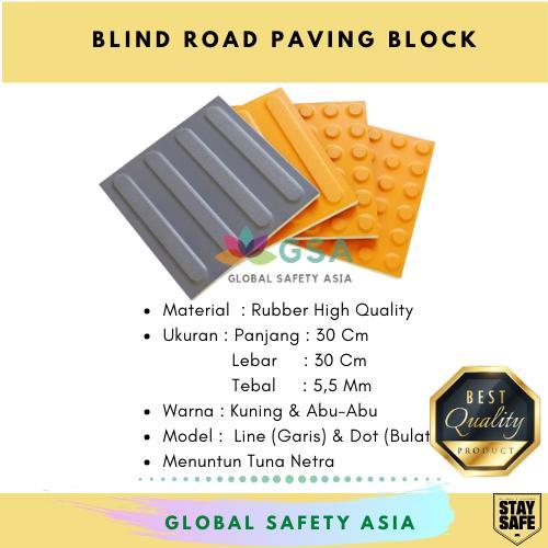 "New" Tunanetra Tactile Karet Blind Road Sidewalk - Paving Block Rubber