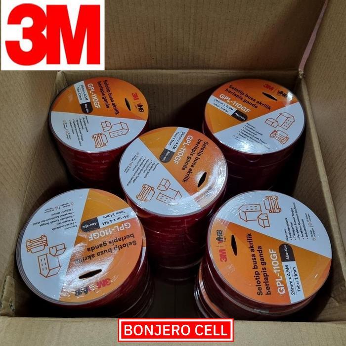3M Double Tape VHB 24mm x 4,5m Original Lem Lembaran Otomotif & Bangunan Kuat Tahan Lama untuk Side