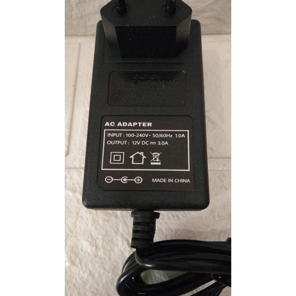 Ac Adapter 12V Dc 3.0A Jek Dc 5.5Mm X 2.1Mm - 2.5Mm