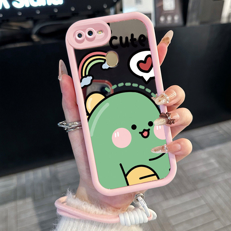 Casing Hp untuk OPPO A7 A5s A12 A12s A11K Case Casing Dinosaurus dan unicorn pola Silikon Softcase K