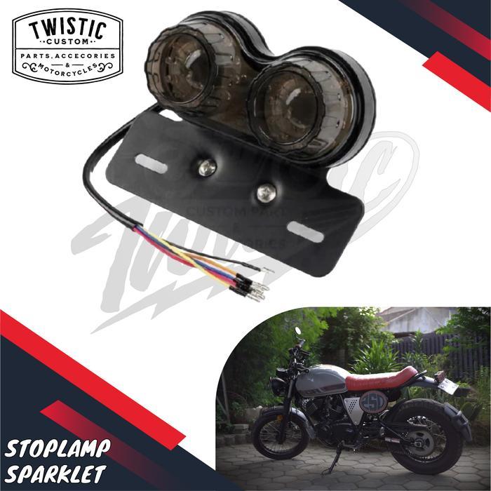 Stoplamp Sparklet Lampu Belakang Motor Kawasaki W175 Cb Harley Triumph
