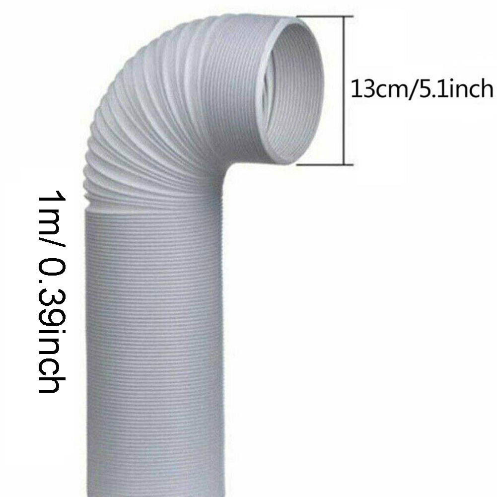 Portable Air Conditioner Hose 13/15cm 100cm Length AC Exhaust Vent Flexible Hose Anti-Clockwise