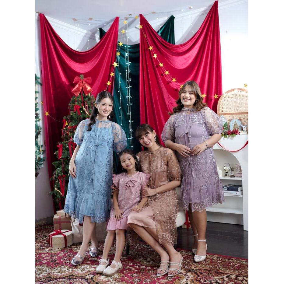 Miss Nomi - Cherise Dress Pesta - Brokat - Inner Puter - Kondangan - Bridesmaid - Wisuda - Dress