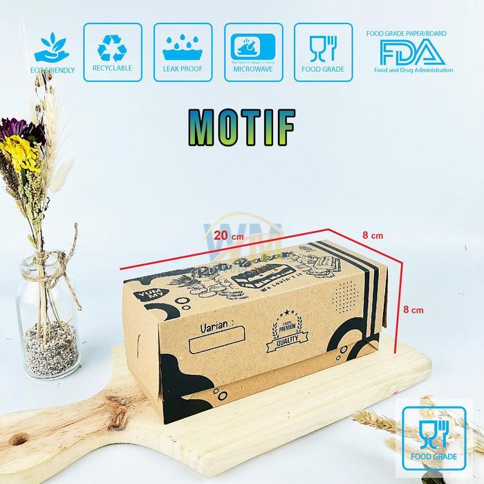 (Isi 25Pcs) Dus Box Roti Gembong 20X10X7 / Box Dus Roti Sobek / Dus Kotak Kardus Roti Bakar Bandung