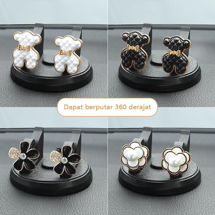 hp holder mobil phone holder tempat hp mobil bunga Berputar 360 Anti Slip Phone Holder Mobil Car