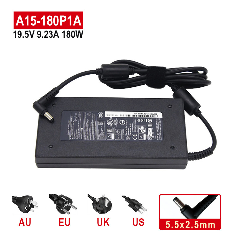 180W 19.5V 9.23A A15-180P1A Laptop Adapter Charger For CHICONY A17-180P4A ADP-180MB K For MSI GS70