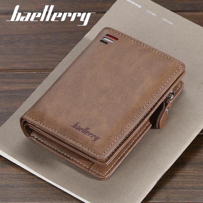Dompet Minimalis Blk090 - Dompet Lipat Pendek Baellerry Kartu Atm Kulit Baelerry Ballery Pria Wanita