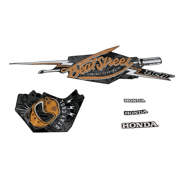 Sticker Body Set Kanan Hitam Honda BeAT Street K81 871X0K81D30ZBR