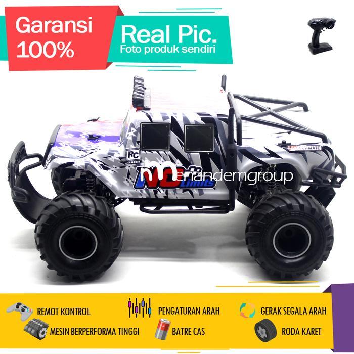 Mainan Mobil Remot Kontrol Rc Jeep Offroad Climbing 4X4 4Wd Double Cabin Super Jumbo 1/10