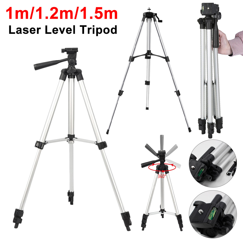 1M/1.2M/1.5M Laser Height Thicken Aluminum Tripod Stand Self Leveling Height Tripod Bracket for 5/8
