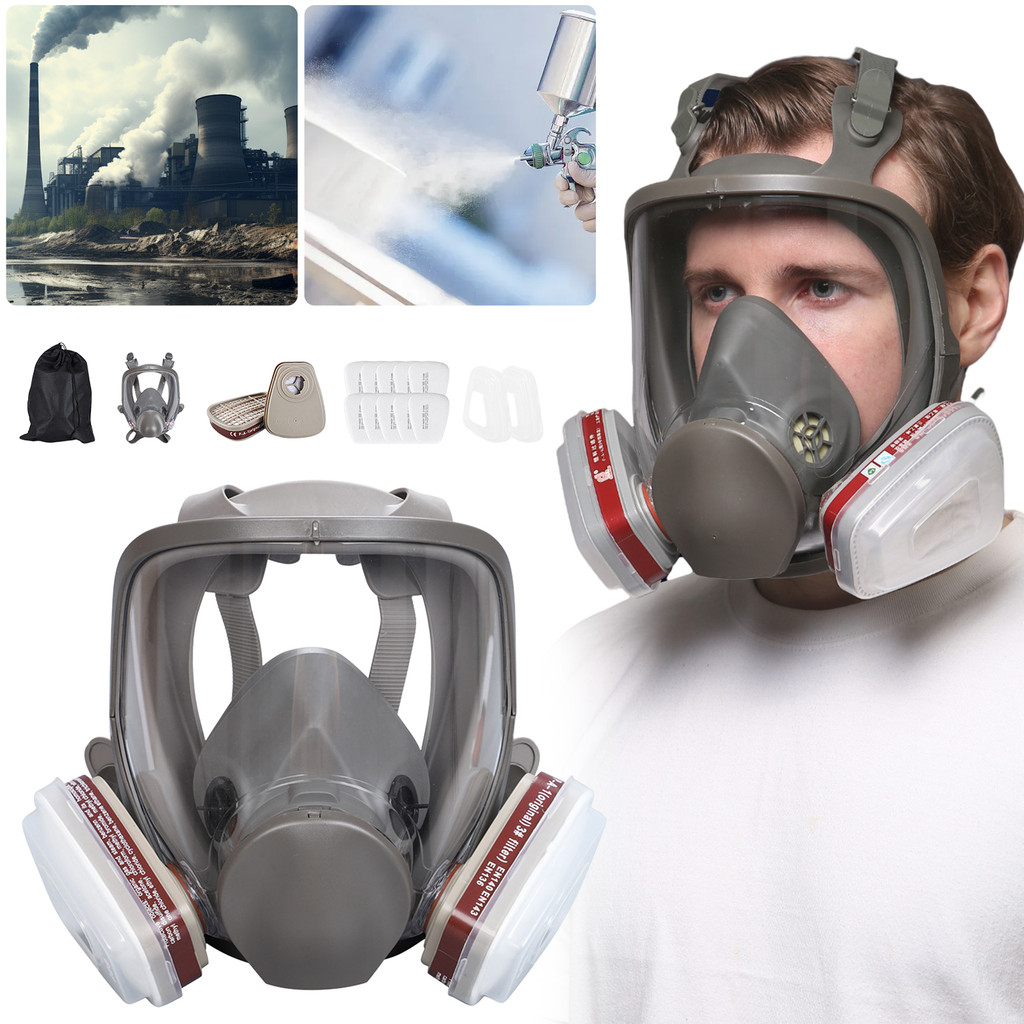 Reusable Respirator Mask Dust Mask Full Respirator Face Cover for Painting Polishing Welding Work