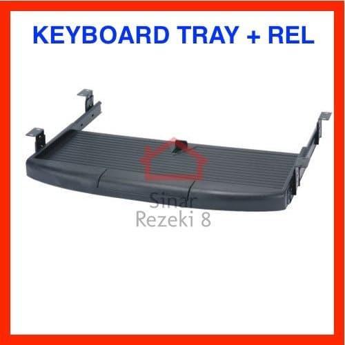 Rak Keyboard Tray Rel Laci Tempat Tatakan Keyboard Meja Komputer .