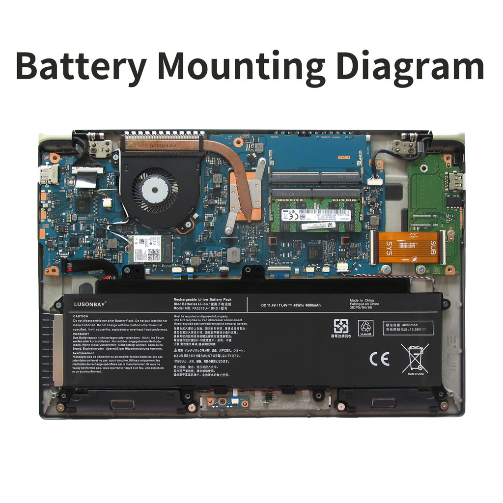 LUNSONBAY PA5278U-1BRS Laptop battery For Toshiba Port??X30-D-123 X30-E X30-F Tecra X40-D-11F X40-E