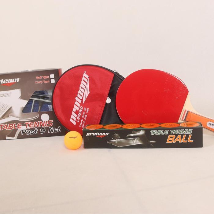 Proteam Banded Bet Tennis Meja Plus Bola Tennis Meja ( Isi 6 ) Plus Net Tennis Meja Puteran