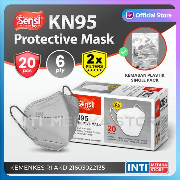SENSI - Masker Earloop 6 Ply KN95 Masker Sensi KN95 Masker Medis