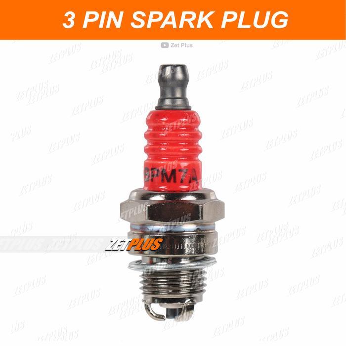 BUSI RACING ZK 3 PIN / pengapian kepala 3 spark plug racing mini trail cross GP mini ATV 50cc mesin