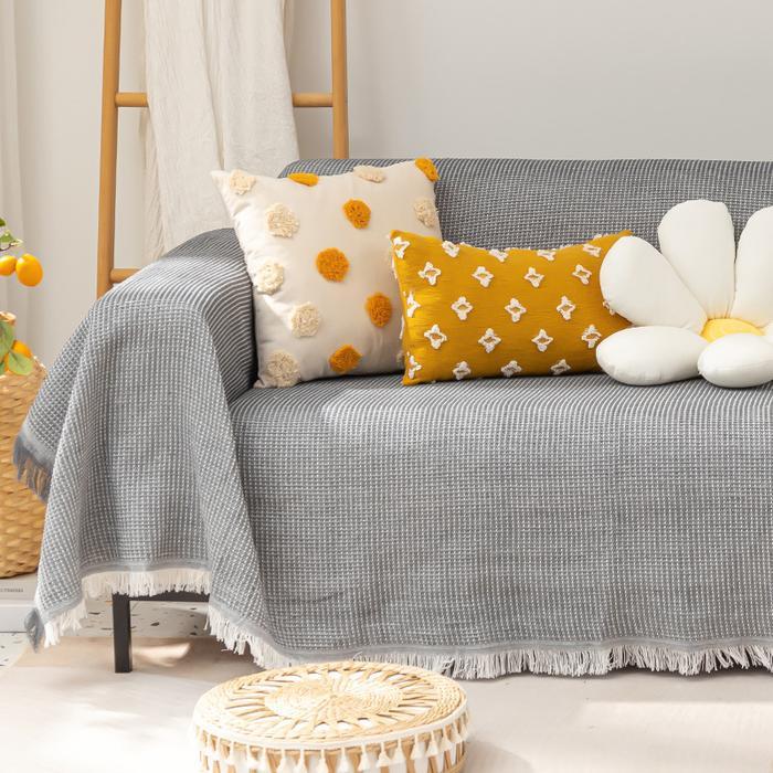 NEWW TOMU-COD Selimut sofa Nordic Blanket size 130*180cm 180*260cm 180*340cm - throw blanket - sofa