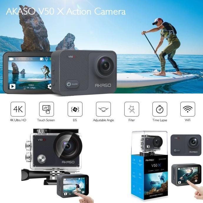 AKASO V50X ACTION CAMERA FULL HD 4K EIS WIRELESS CAM