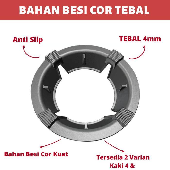 Alas Tatakan Besi Tungku Kompor Bulat ANTI ANGIN Penghemat Kompor Gas