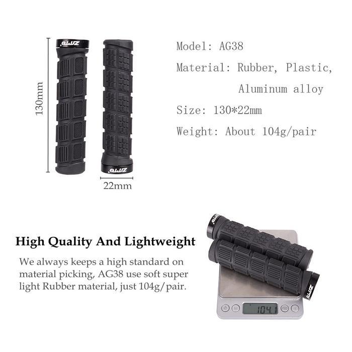 Handgrip Ztto Single Lock Rubber Pegangan Stang Sepeda Mtb Model Ergon
