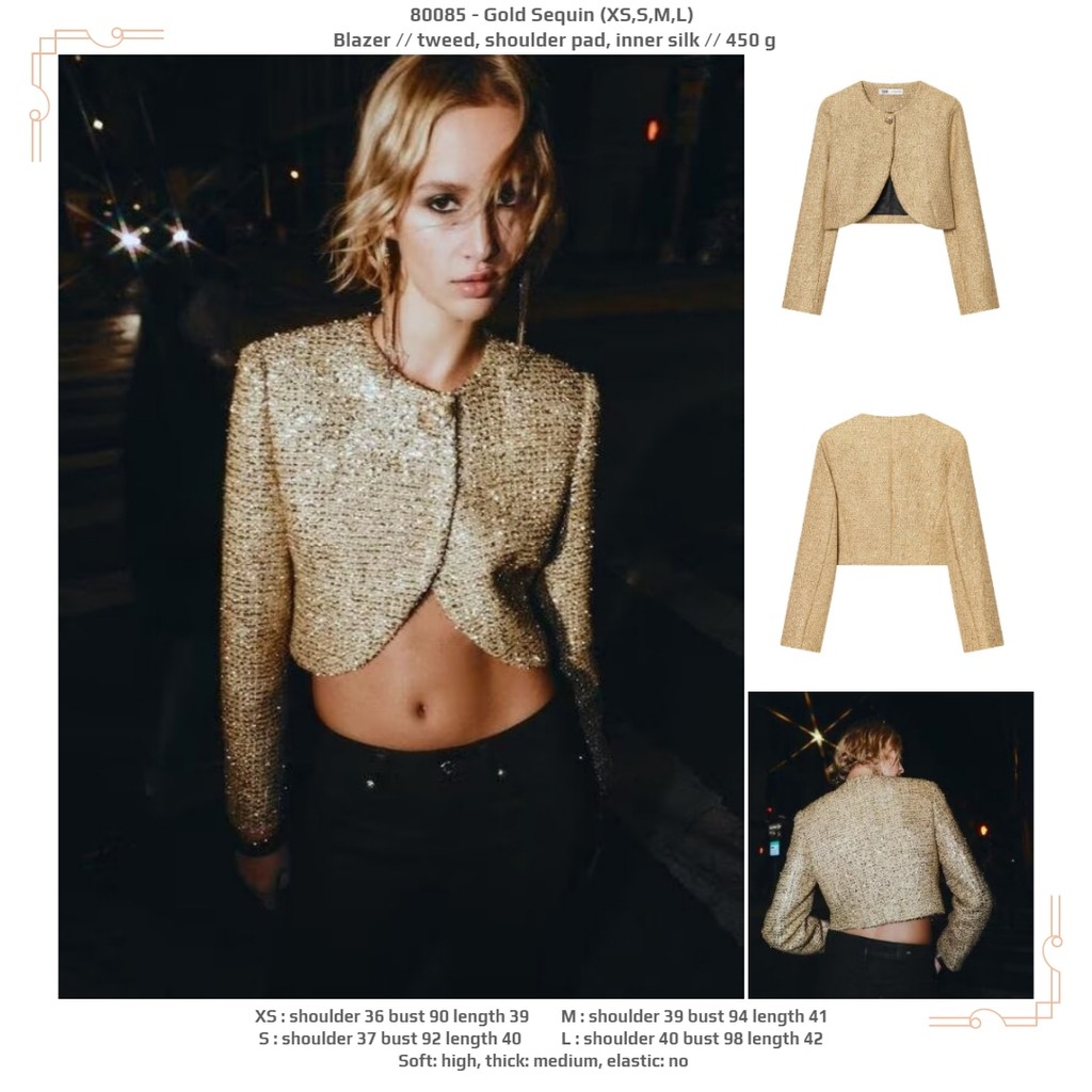 Blazer Gold Sequin