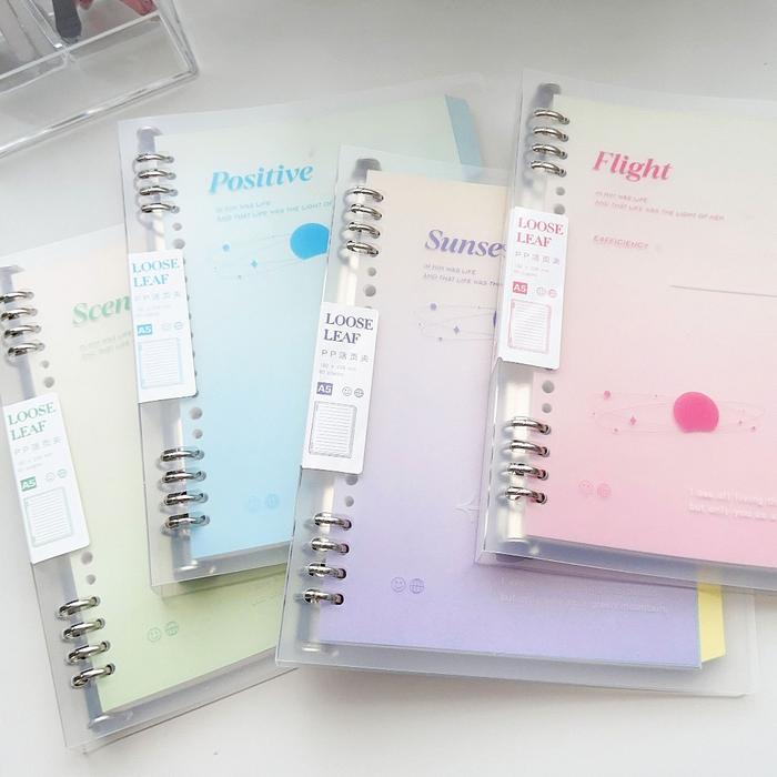 Winzige A5 B5 Loose Leaf Notebook Buku Binder Buku Tulis Sekolah Lucu Buku Notebook Aesthetic Binder