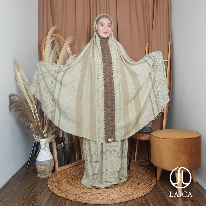 Top Mukena Laica Kombinasi Rayon Maureen 2in1