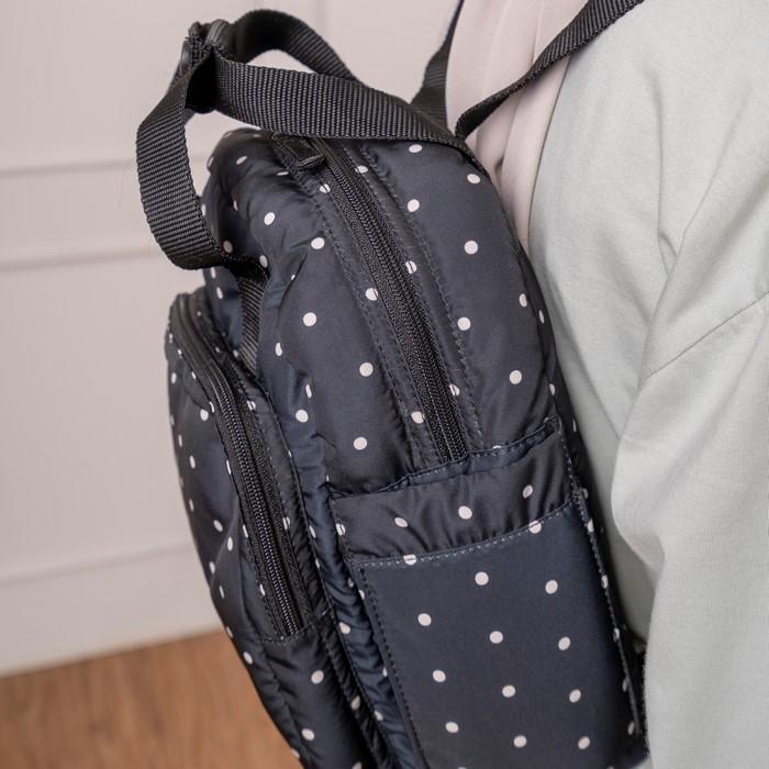 Top Flashy Tas Ransel Mini Wanita Larbert Eht Polkadot Hitam